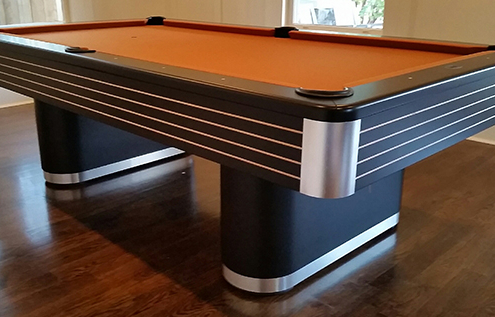 Olhausen Heritage Pool Table in-Matte-Black-Lacquer-with-Natural-Maple-Accents